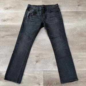 John Varvatos Jeans Wight Men Size 32x28 Faded Black Distress Skinny Stretch USA